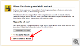 Zertifikatsfehler Mozilla Firefox